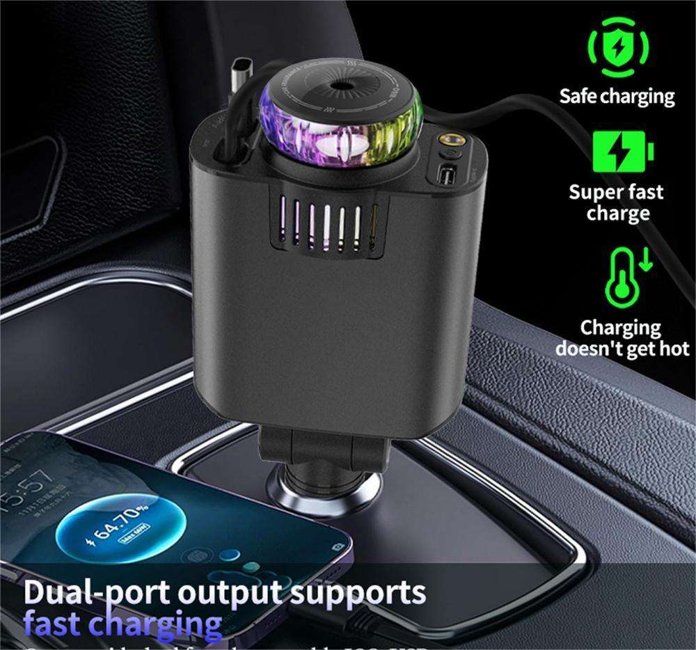 5-in-1 Starlight Car Charger – Smart, Fast & Stylish Charging for Every Drive