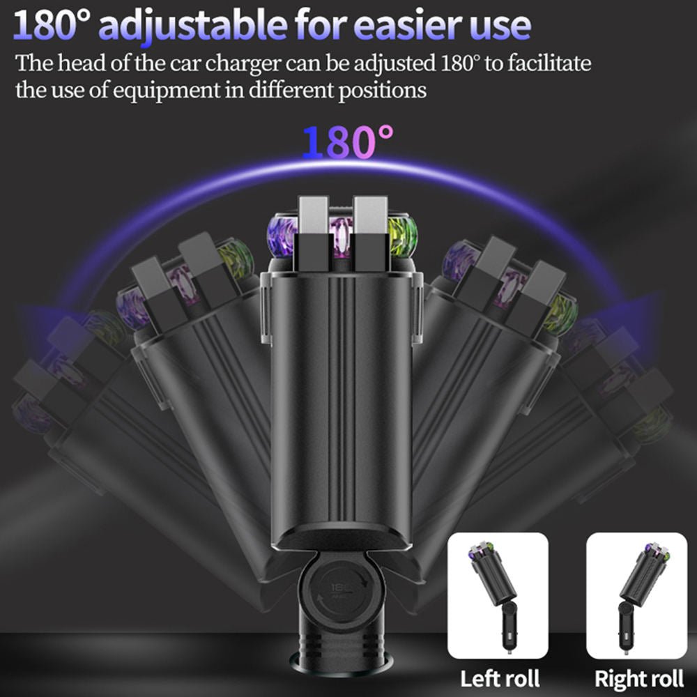 5-in-1 Starlight Car Charger – Smart, Fast & Stylish Charging for Every Drive